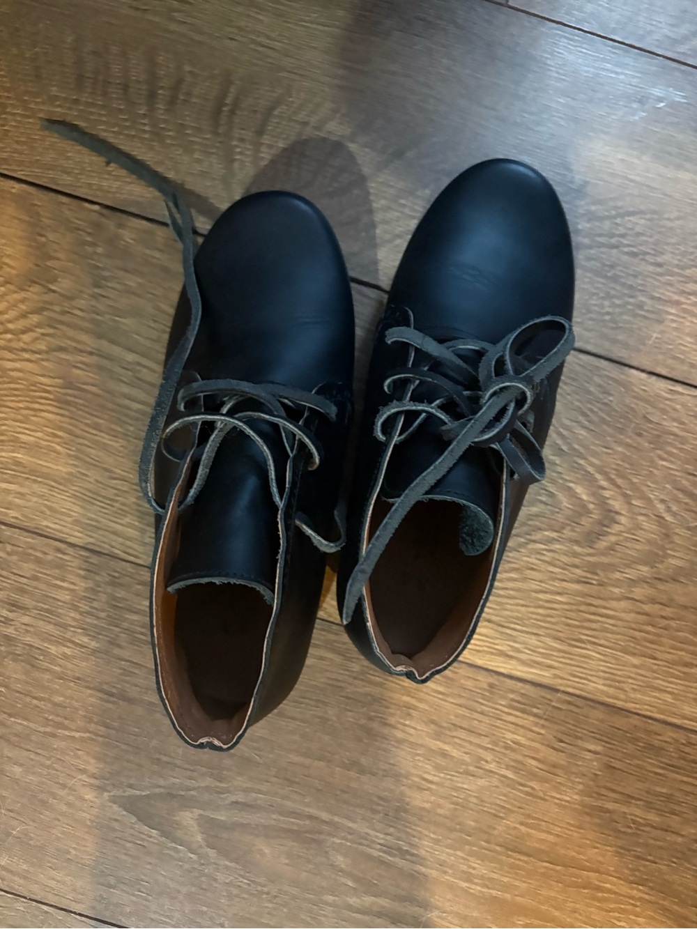 Black Primavera Lace-Up Leather kids Boots